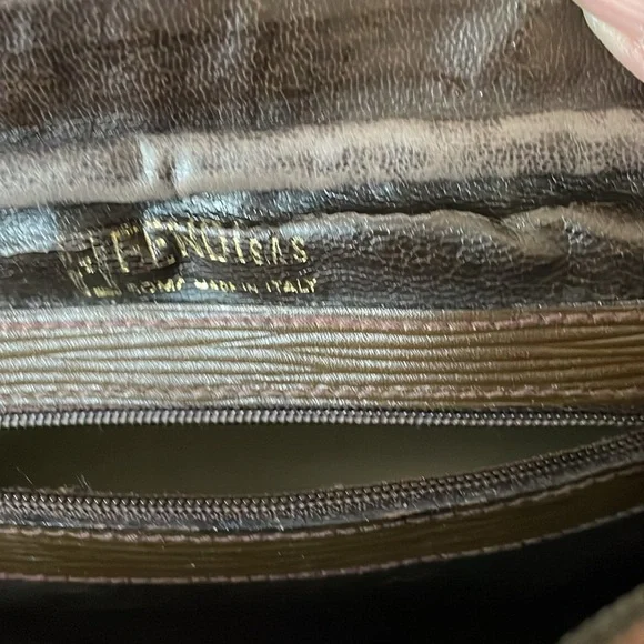 Green and Brown Men's Bag Fendi Vintage - Picture 12 of 15